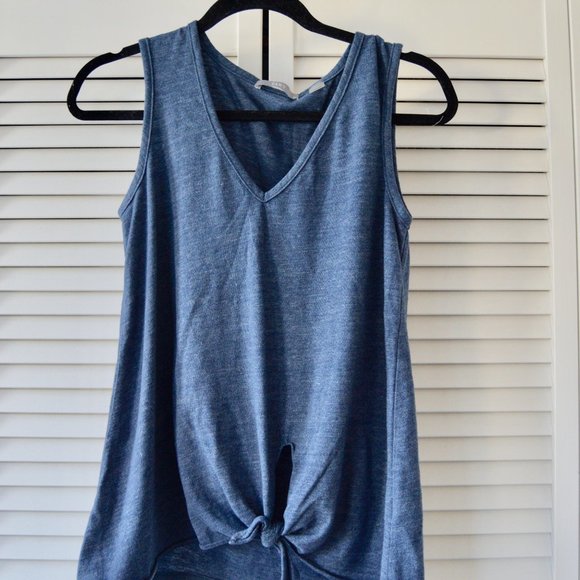 Tart Medium Tank Tie Front Blue Tank | Size Medium - Picture 2 of 6